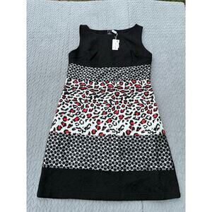 Fantazia Sleeveless Black Cocktail Dress NWT Size S Textured Jacquard Party